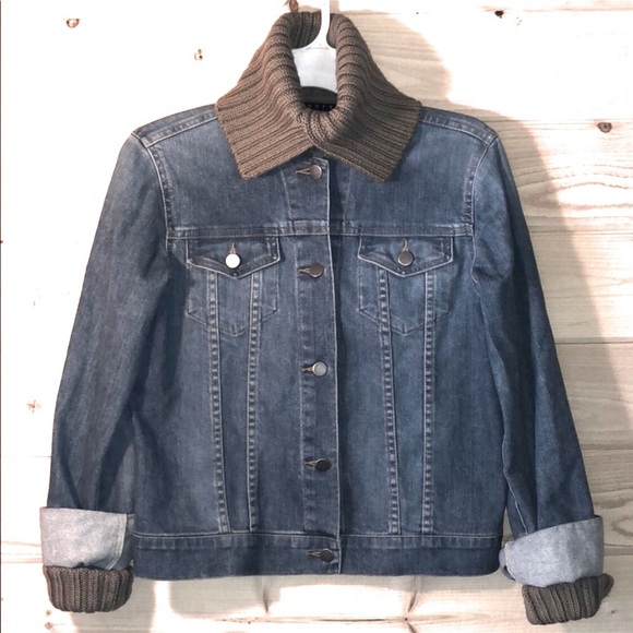 Theory Jackets & Blazers - Theory Jean Jacket w/Sweater Accents B22